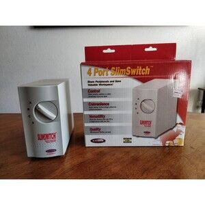New 1999 Belkin 4 Port SlimSwitch Slim Switch Data Transfer Box Model F1B028-V